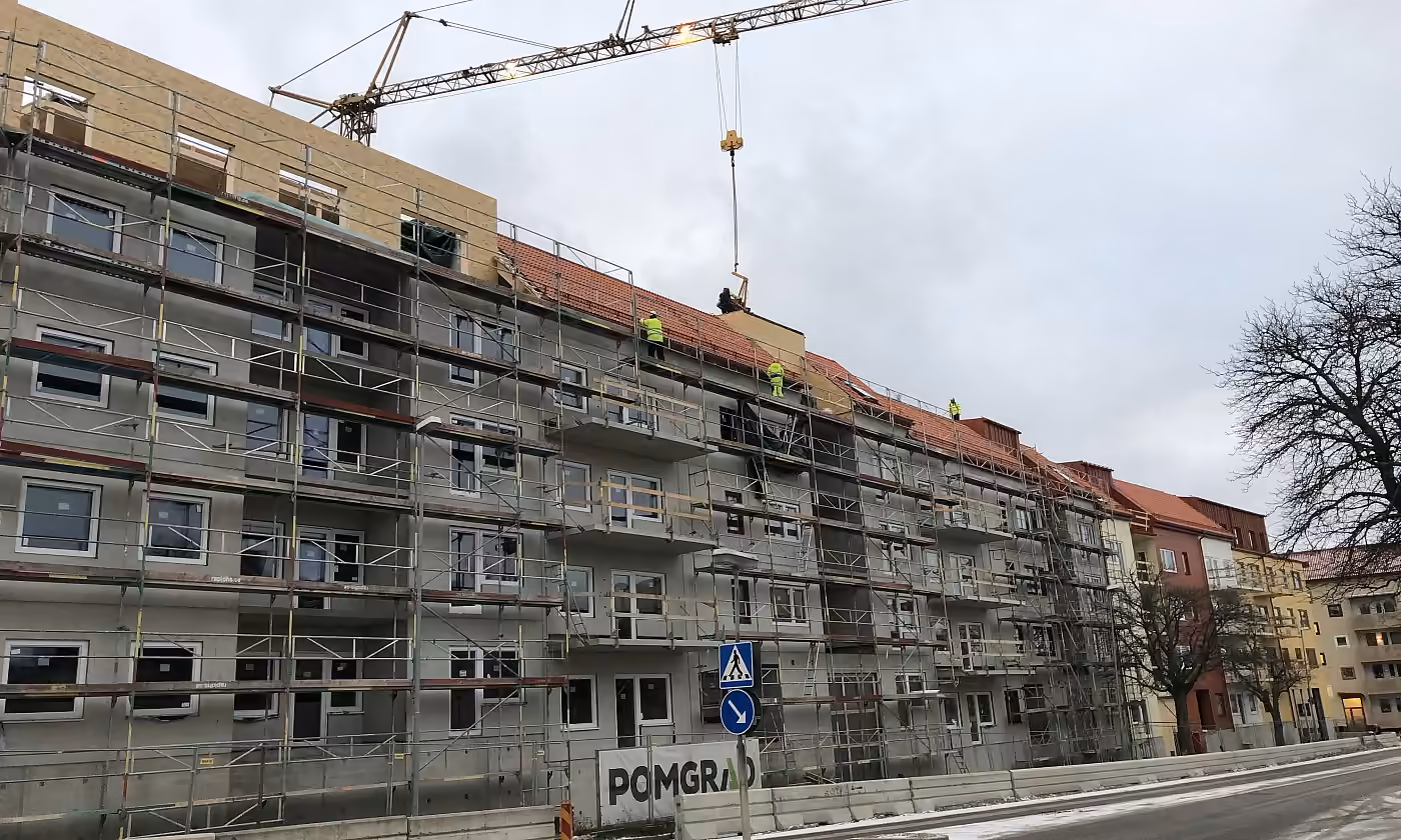 A multi-apartment building in Sweden